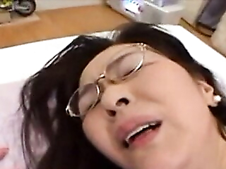 Japanese Chubby Glasses Granny Creampie 63years